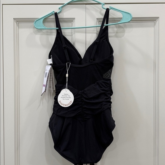 Contours by Coco Reef Shapemaker Black One Piece Swimsuit Size 8/32C/D NWT - Picture 2 of 16